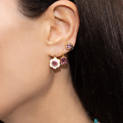 Enamel Flower Earrings