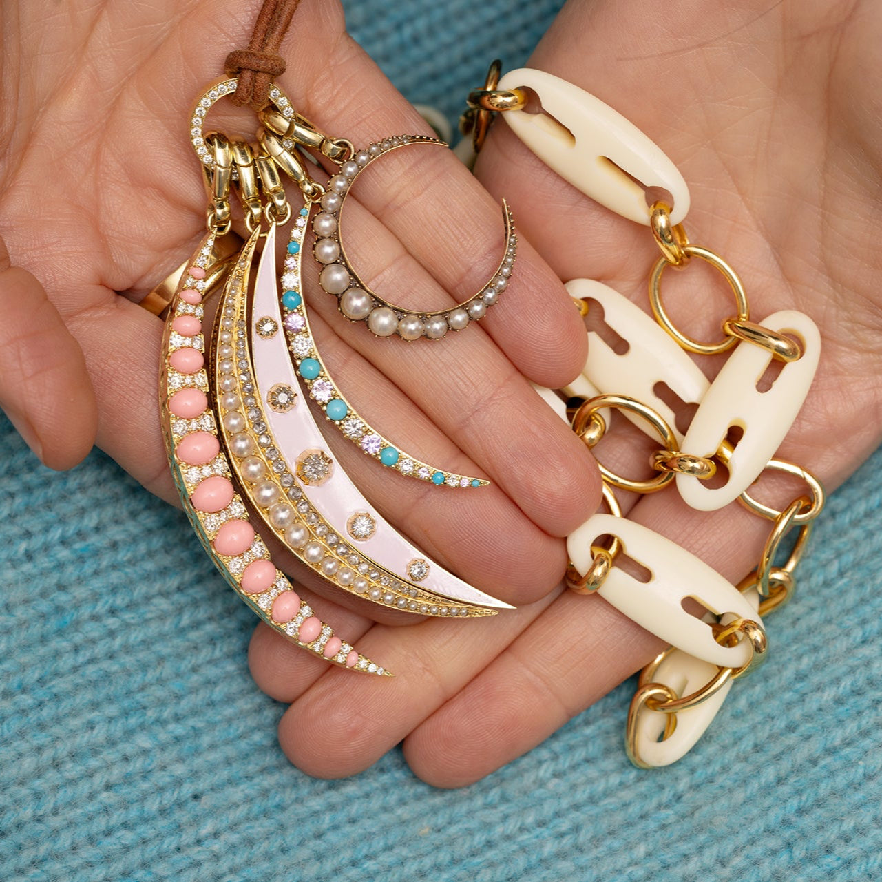 White Agate Chain