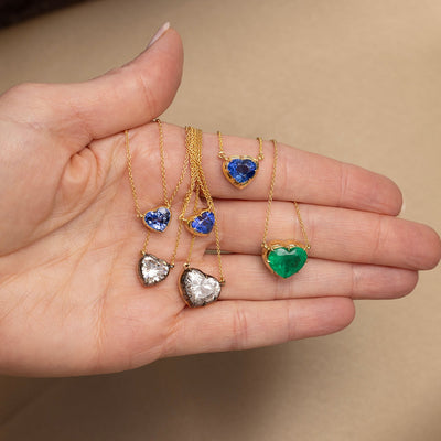 Diamond Candy Wrapper Heart Necklace