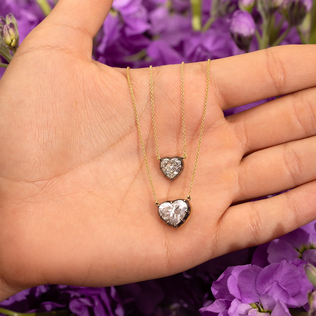 Diamond Candy Wrapper Heart Necklace