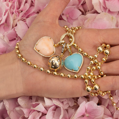 Heart in Diamond Frame Charm