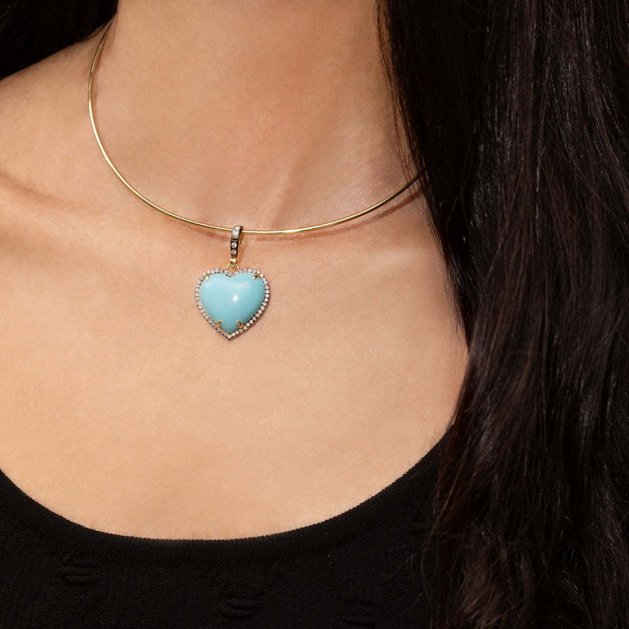 Heart in Diamond Frame Charm