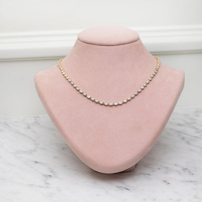 Marquise Diamond Delicate Riviere Necklace
