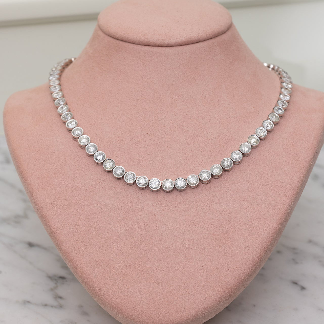 Deco Diamond Riviere Necklace