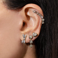 Blackened Heart Diamond Bezel Studs