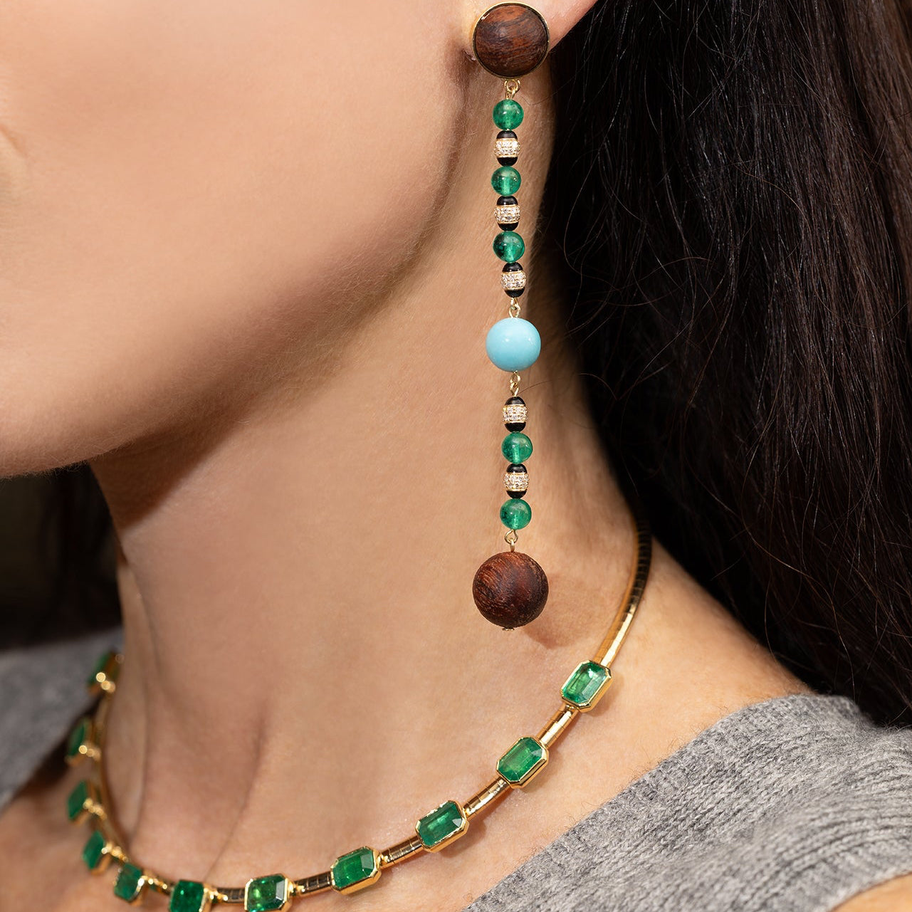 Multi Disco Ball Drop Earrings