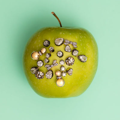 Blackened Diamond Orb Studs