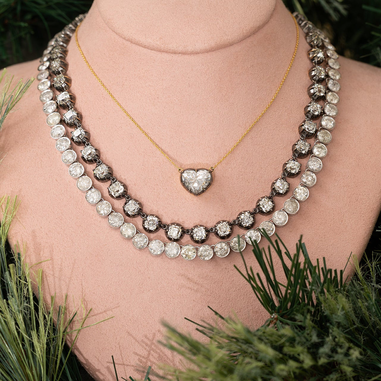 Deco Diamond Riviere Necklace