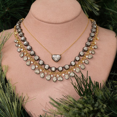 Blackened Diamond Confetti Fringe