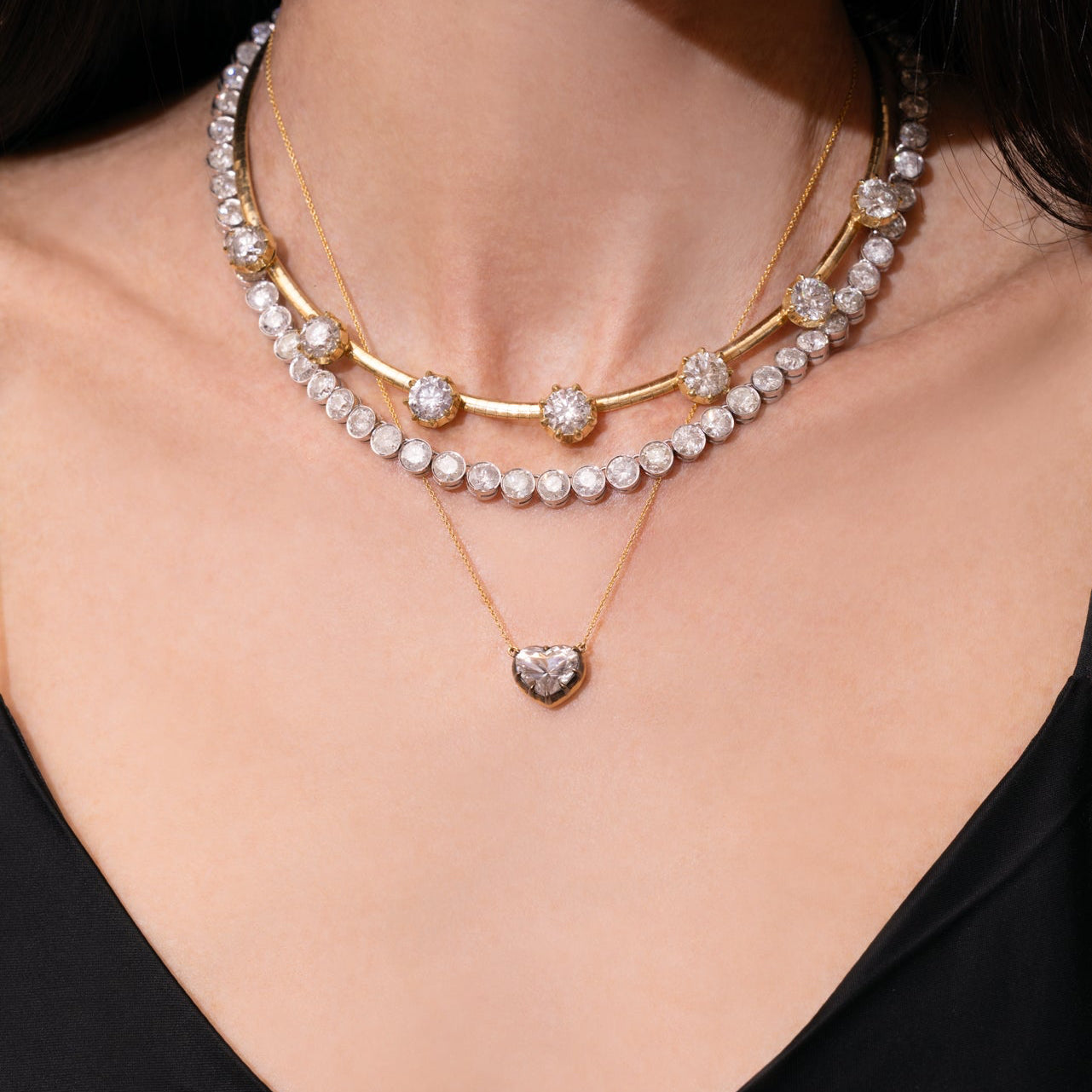 Diamond Candy Wrapper Heart Necklace