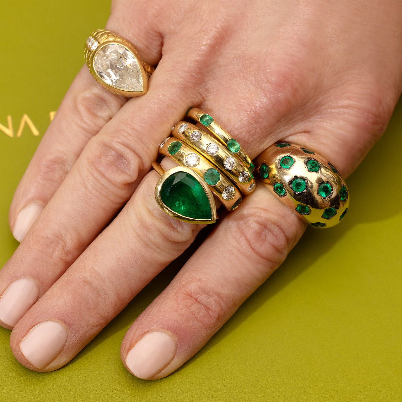 Snake Band with Pear Diamond