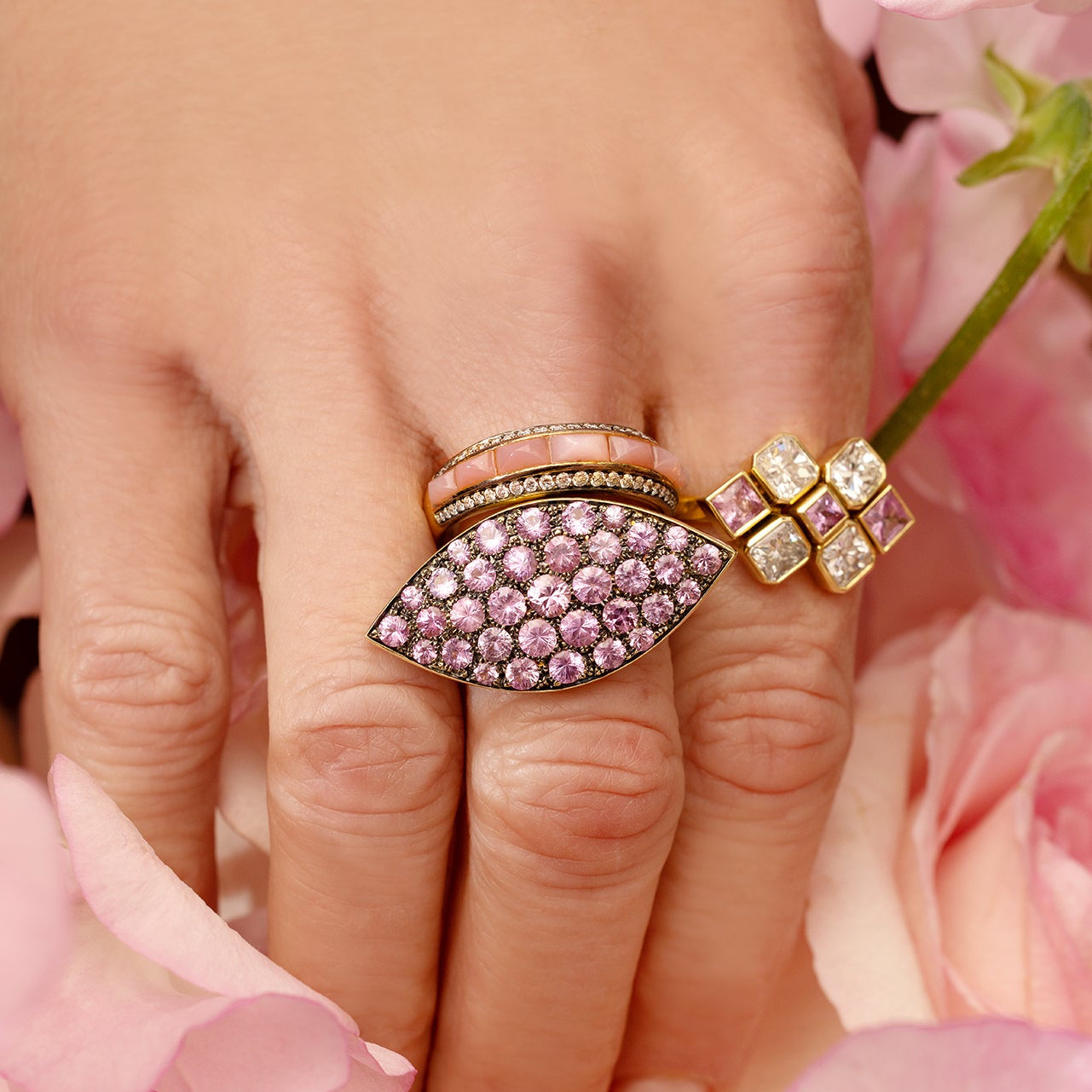 Horizontal Palm Leaf Ring