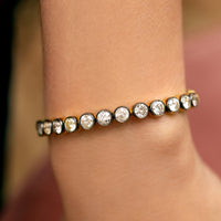 Blackened Diamond Bezel Bangle