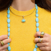 Single Layer Turquoise Beaded Necklace