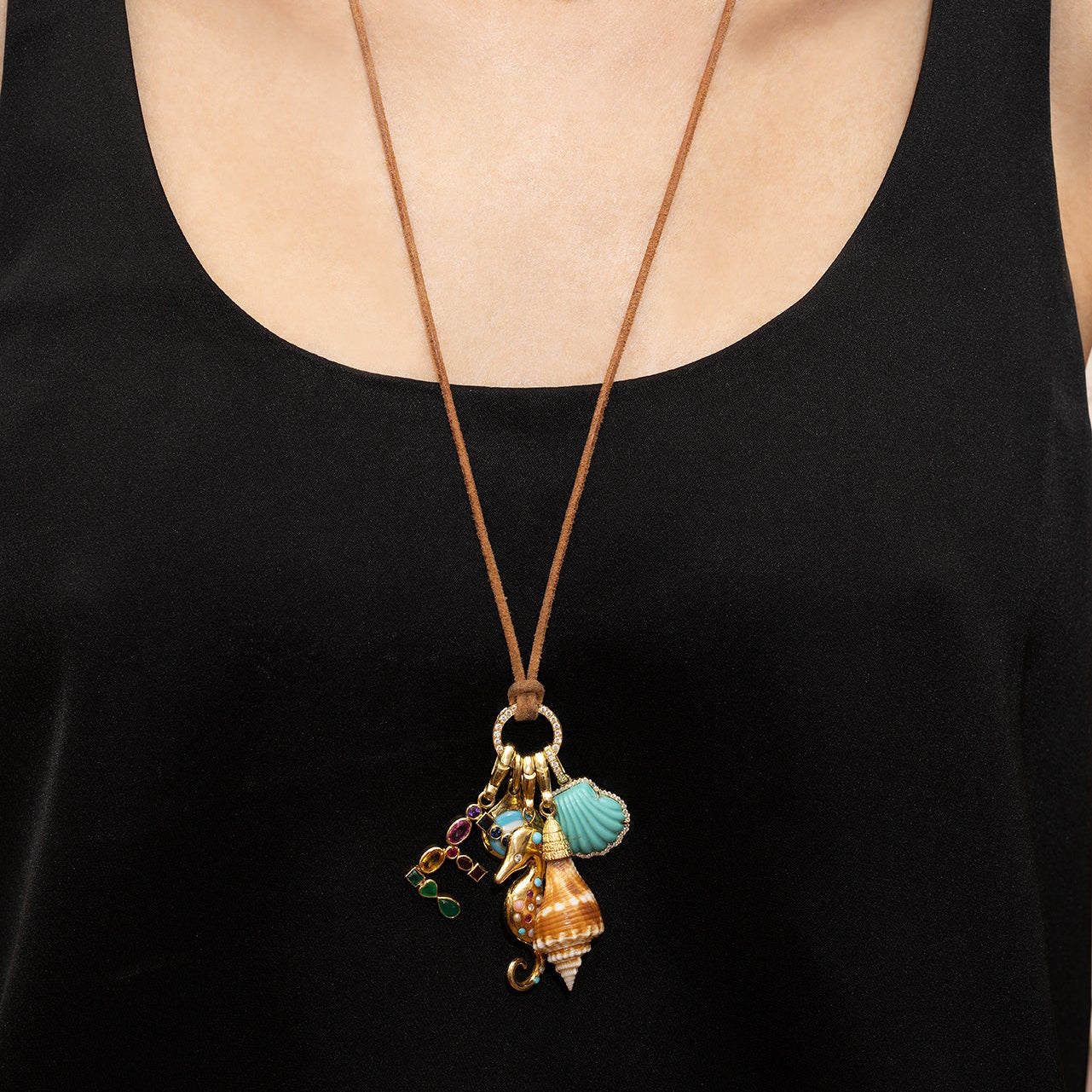 Shell with Diamond Cap Charm