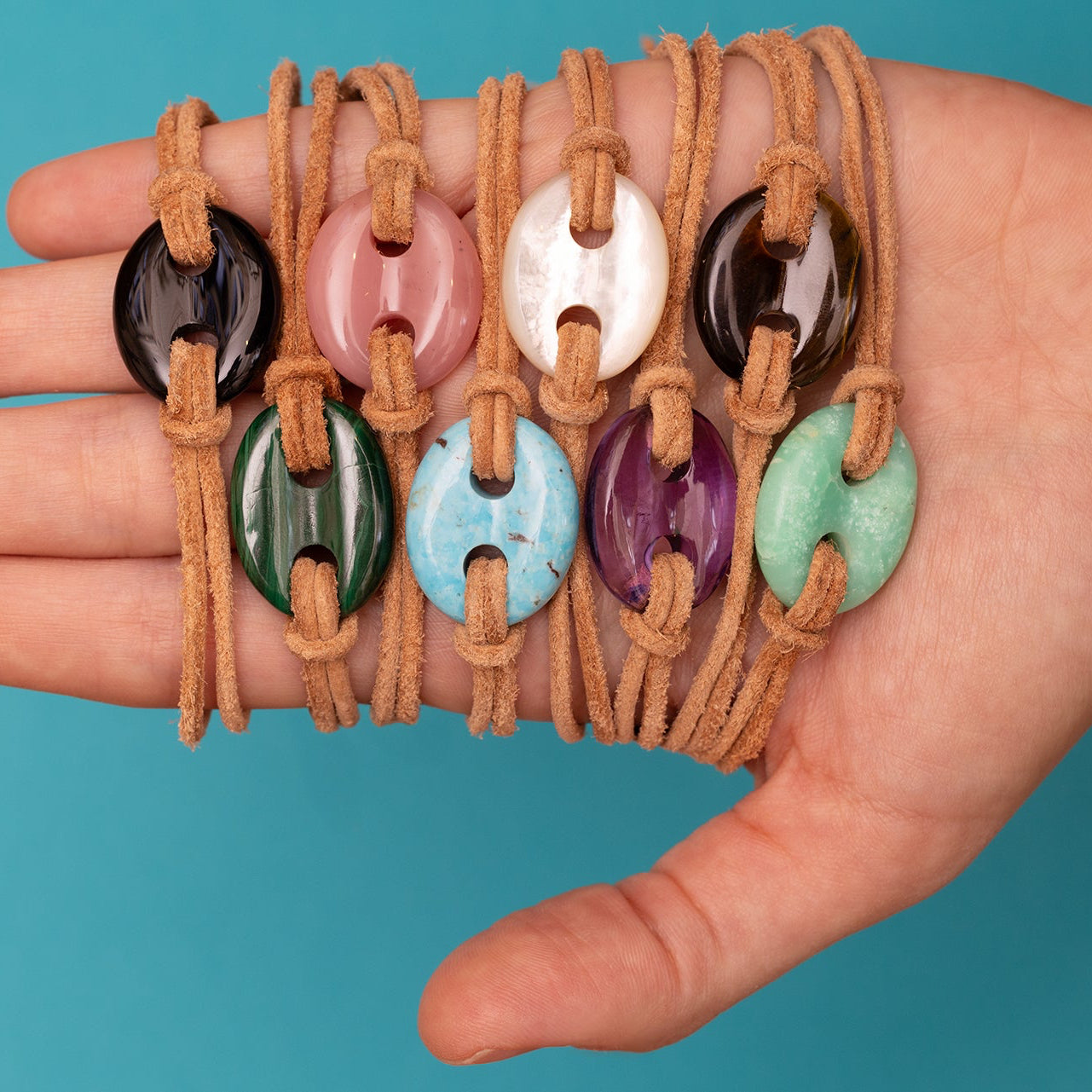 Mariner Link on Leather Bracelet
