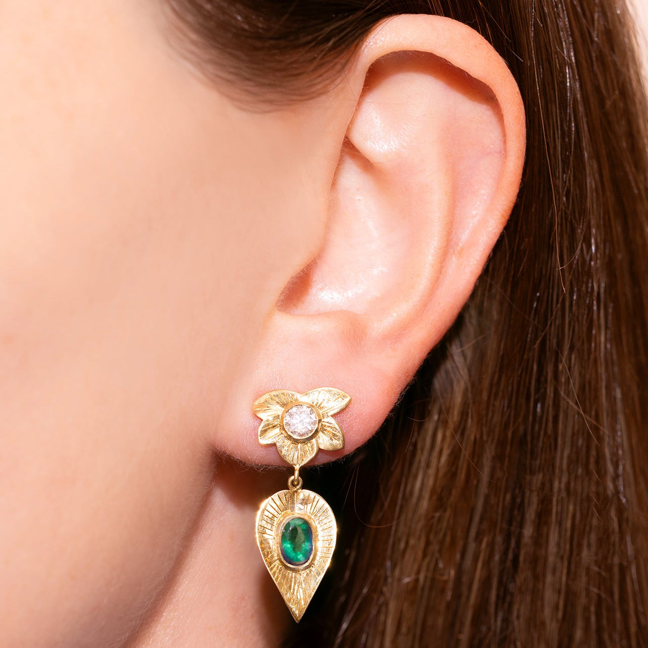 Two Drop Lucky Charm Earrings