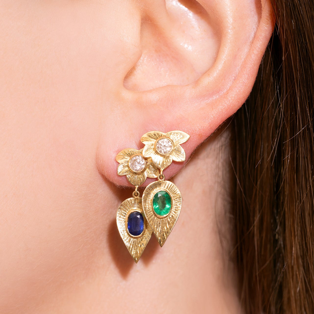 Two Drop Lucky Charm Earrings