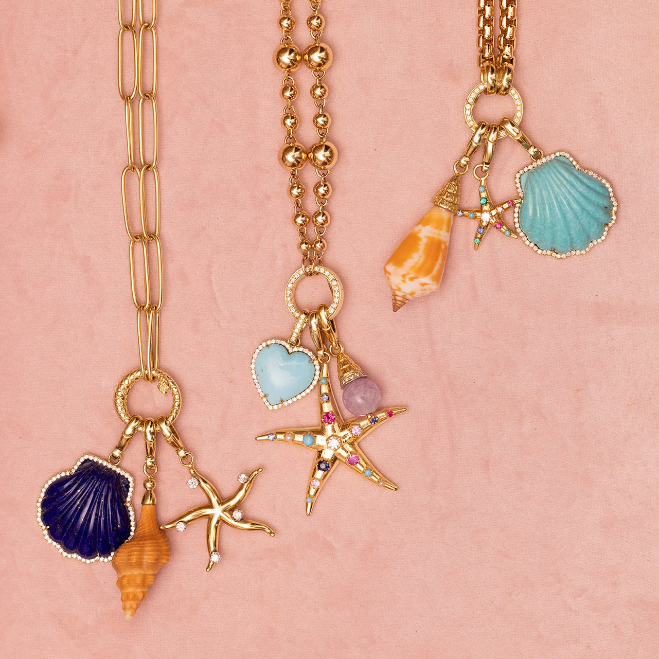 Shell with Diamond Cap Charm
