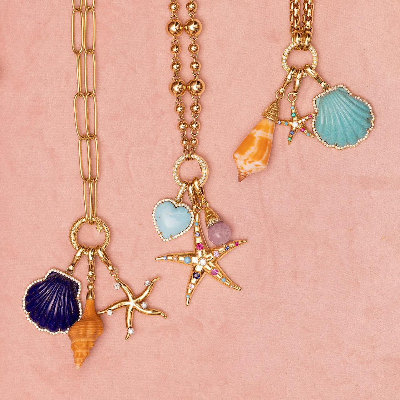 Multicolored Starfish Charm