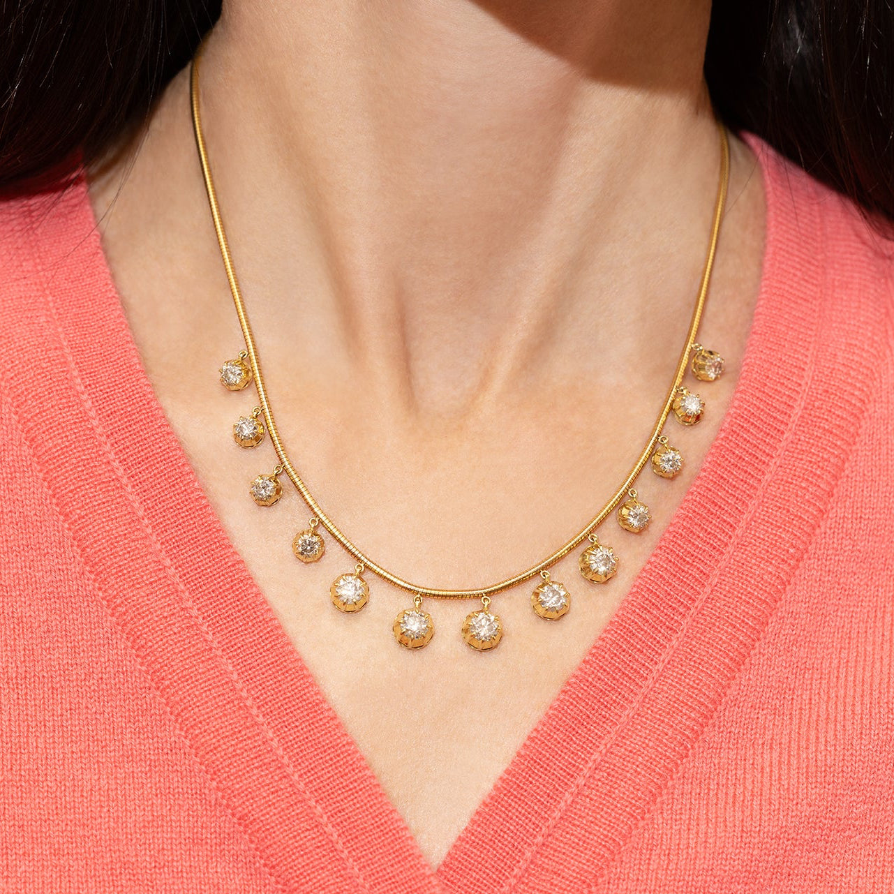 Diamond Fringe Necklace