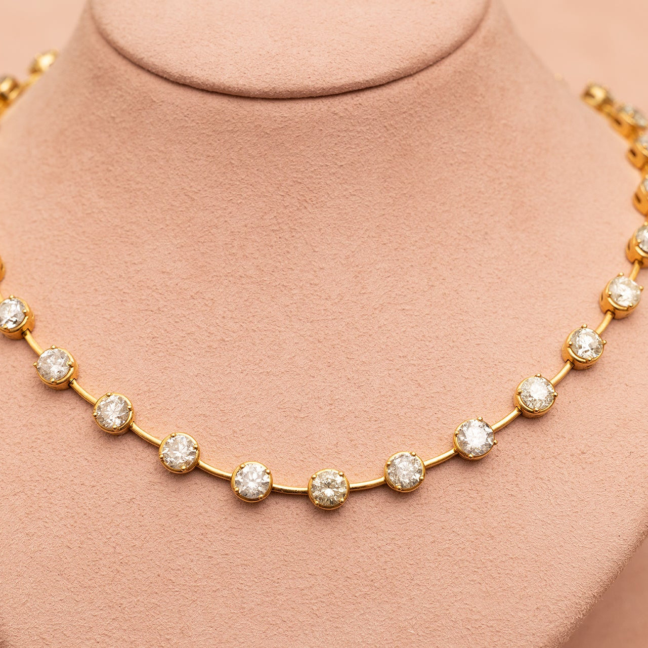 Diamond Bezel Bar Necklace