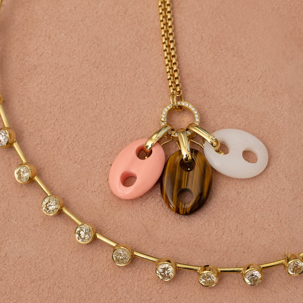 Mini Stone Mariner Link Charms