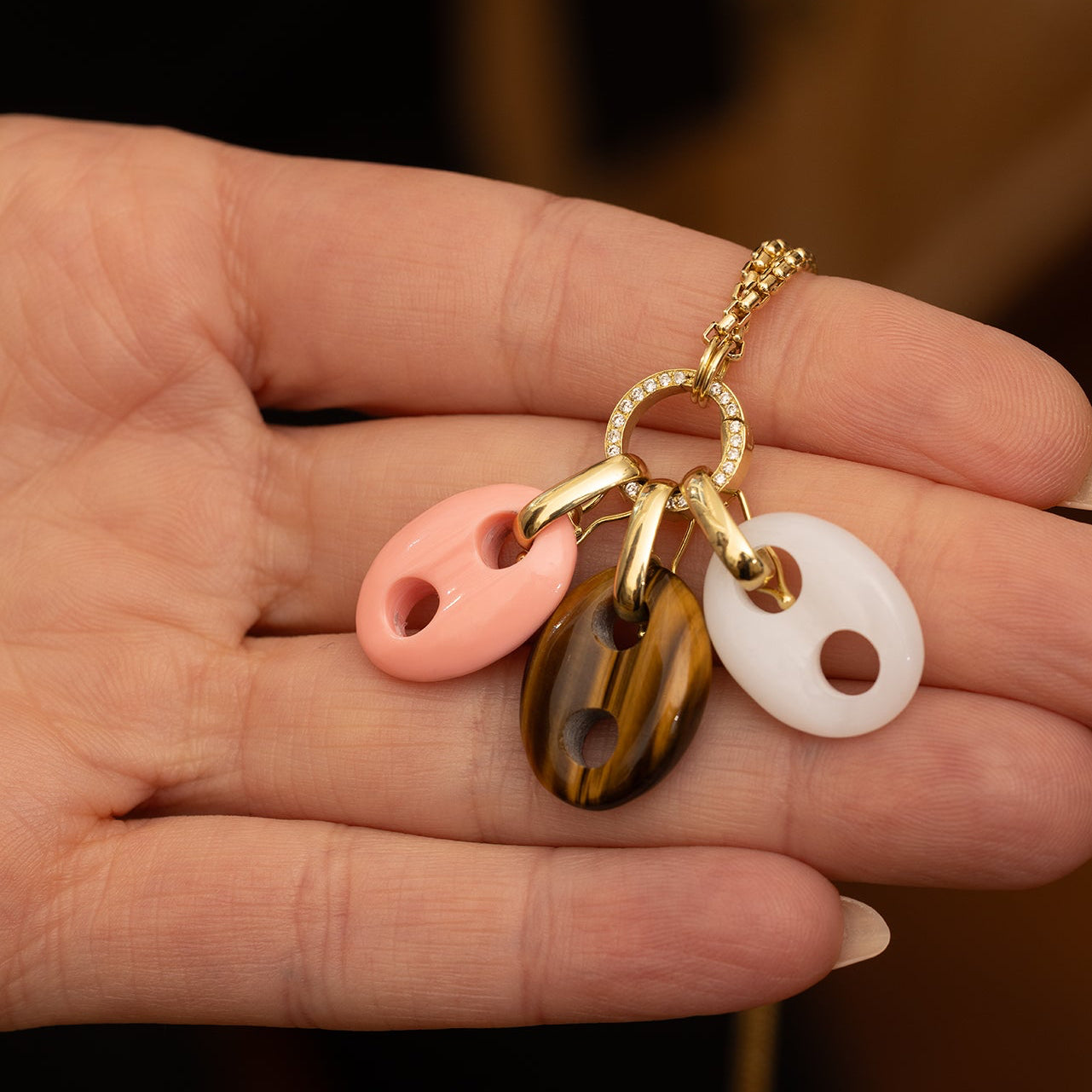 Mini Stone Mariner Link Charms