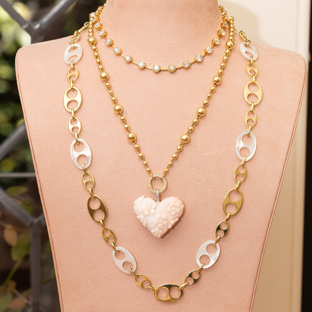 Heavy Nautical Chain with Mother of Pearl