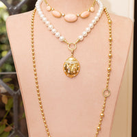 Ball Charm Chain with Diamond Clasp