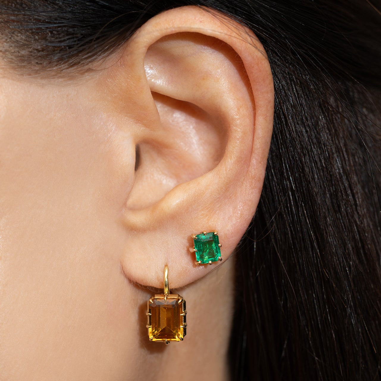 Citrine Victorian Drop Earrings