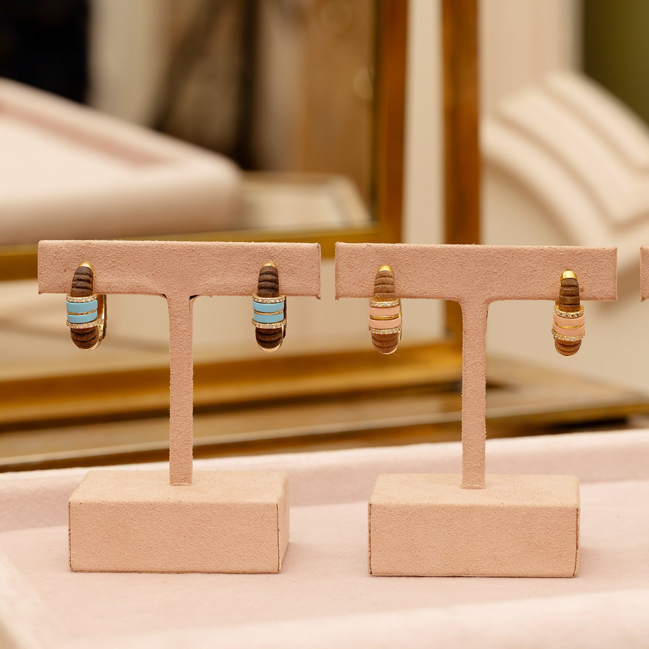 Magnolia Wood Hoops