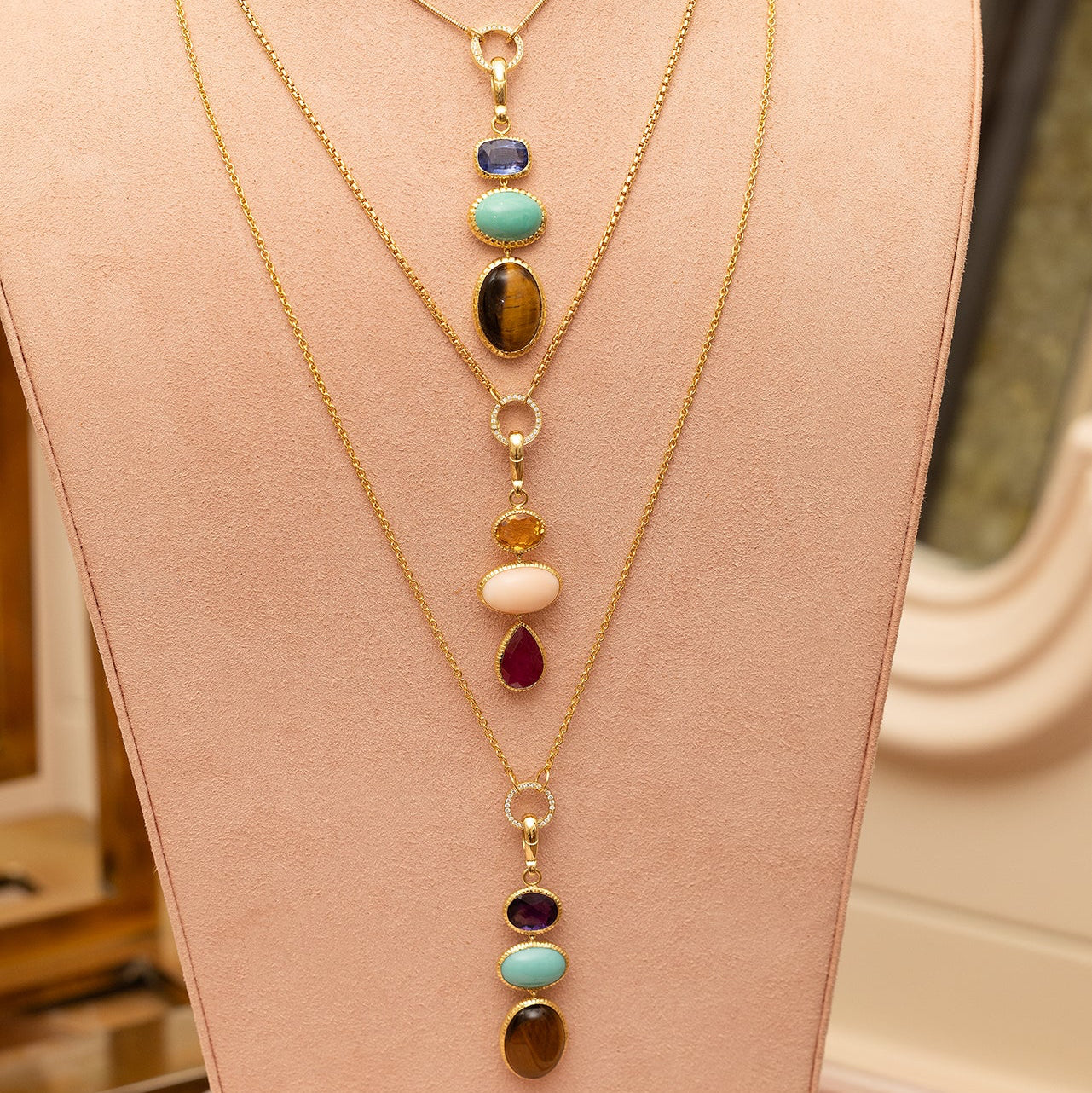 Mini Box Chain with Diamond Clasp