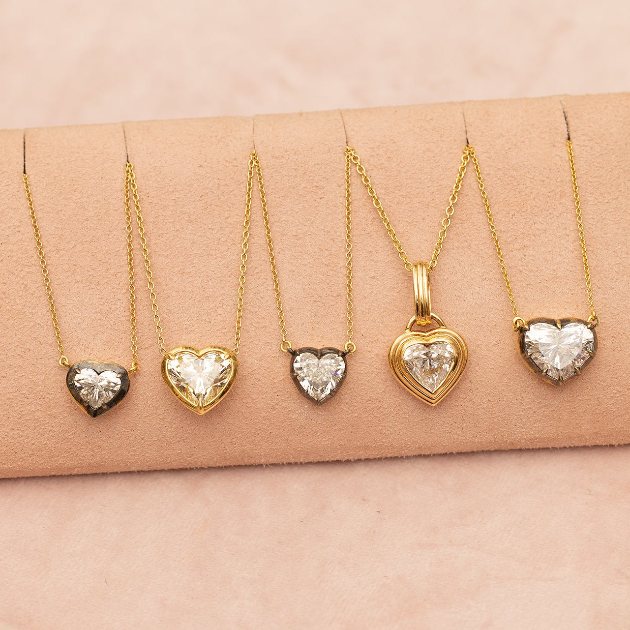 Diamond Candy Wrapper Heart Necklace