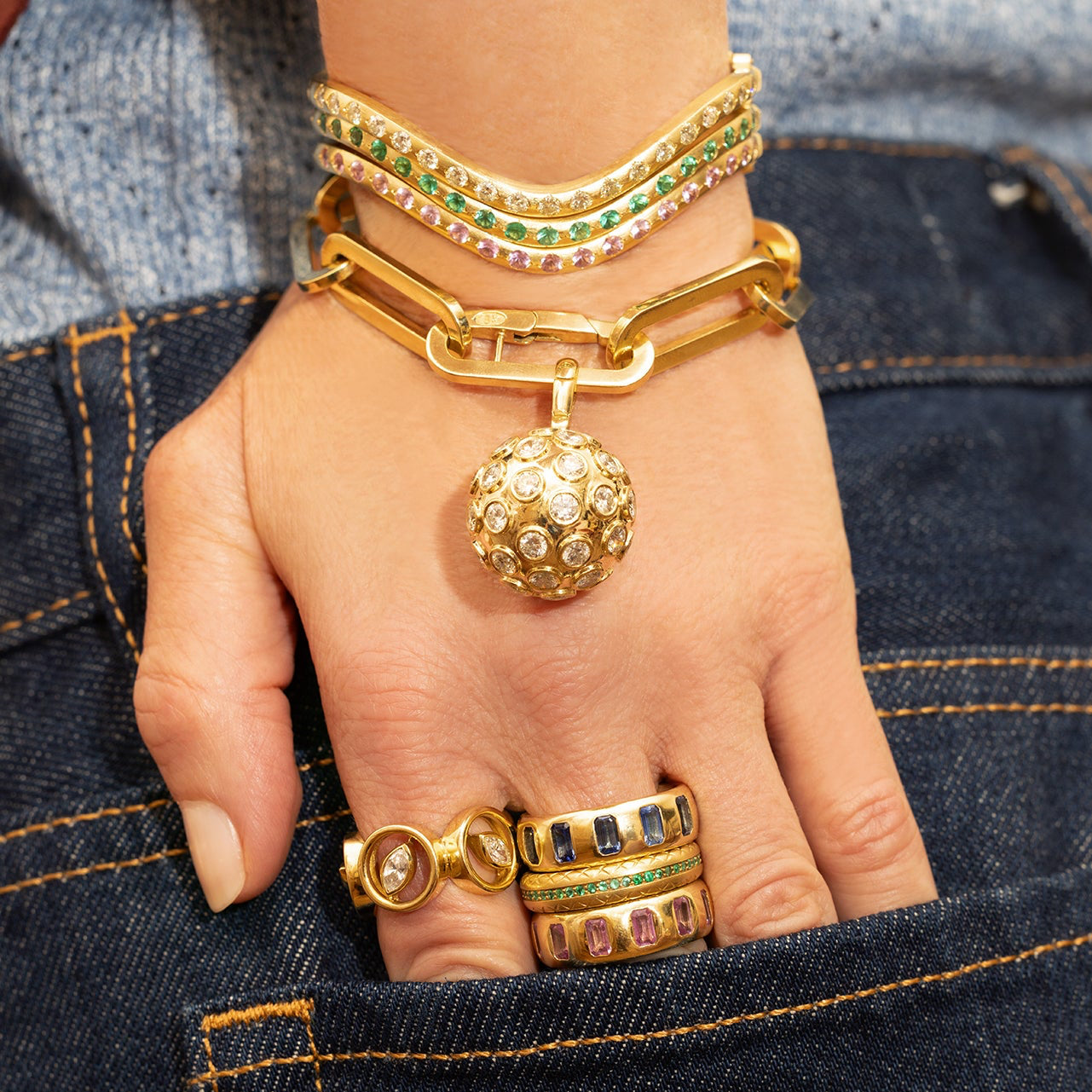 Emerald Cut Gypsy Band