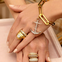 Rectangular Link Charm Bracelet