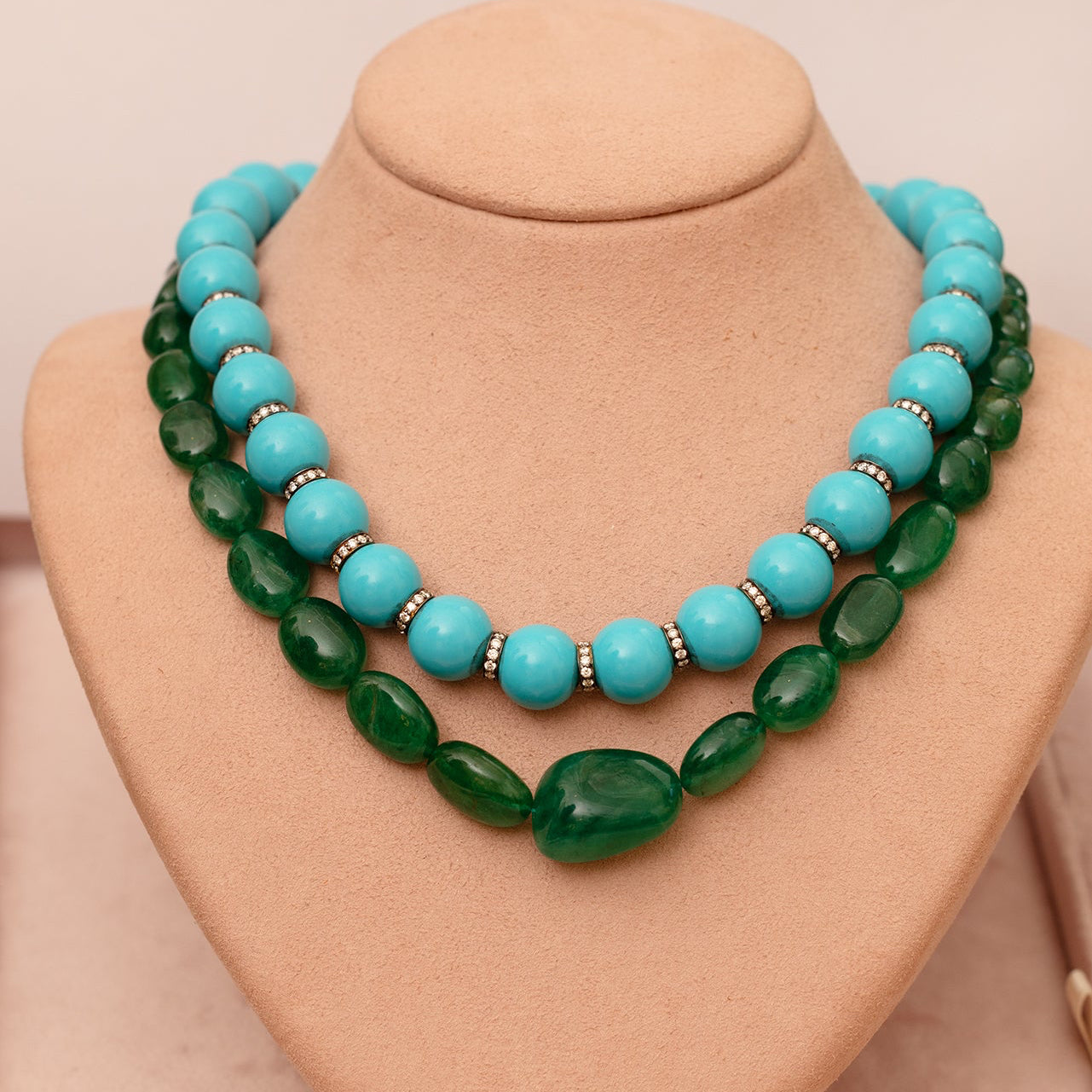 Emerald Beaded Necklace