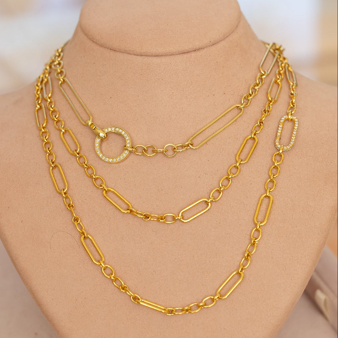 Legacy Chain with Diamond Charm Clasp