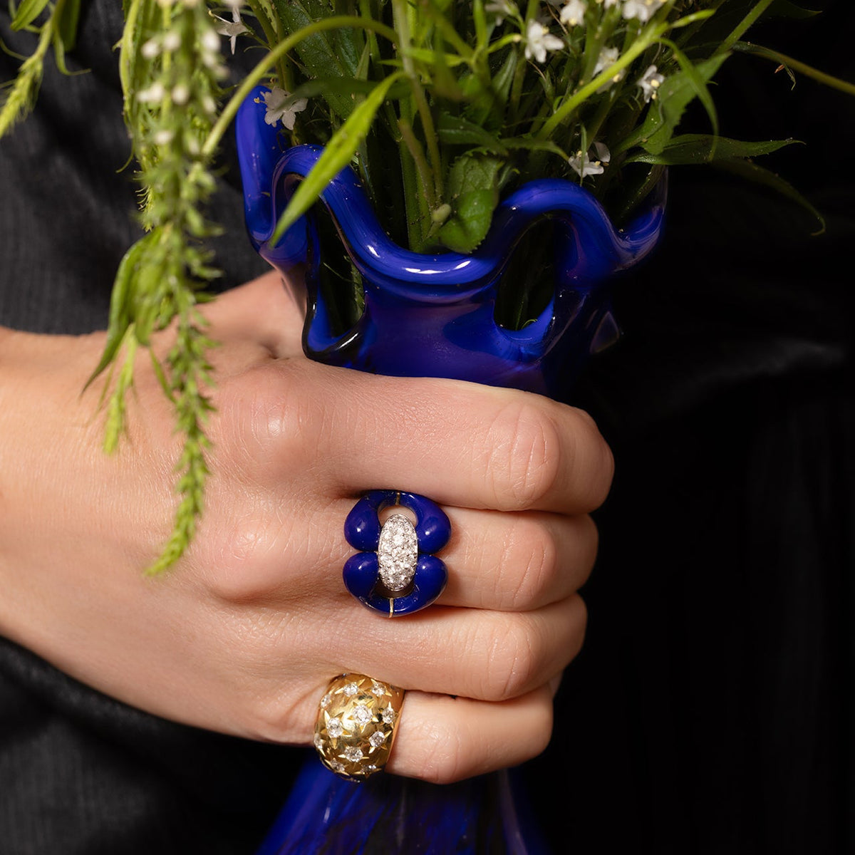 Carved Stone Nautical Ring