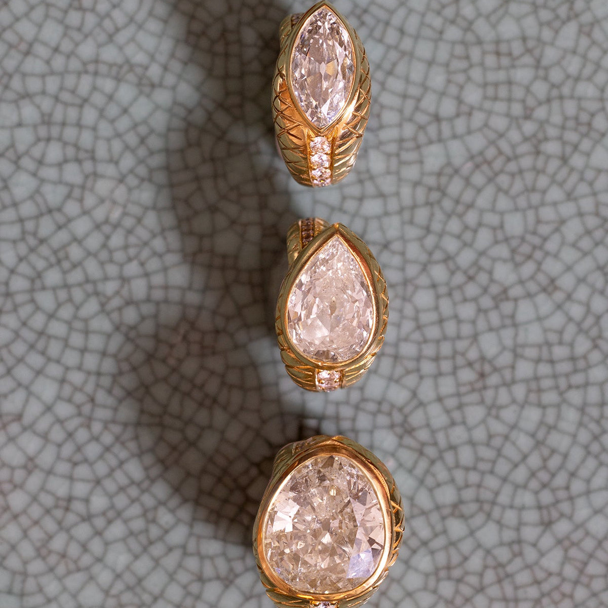 Snake Band with Marquise Diamond