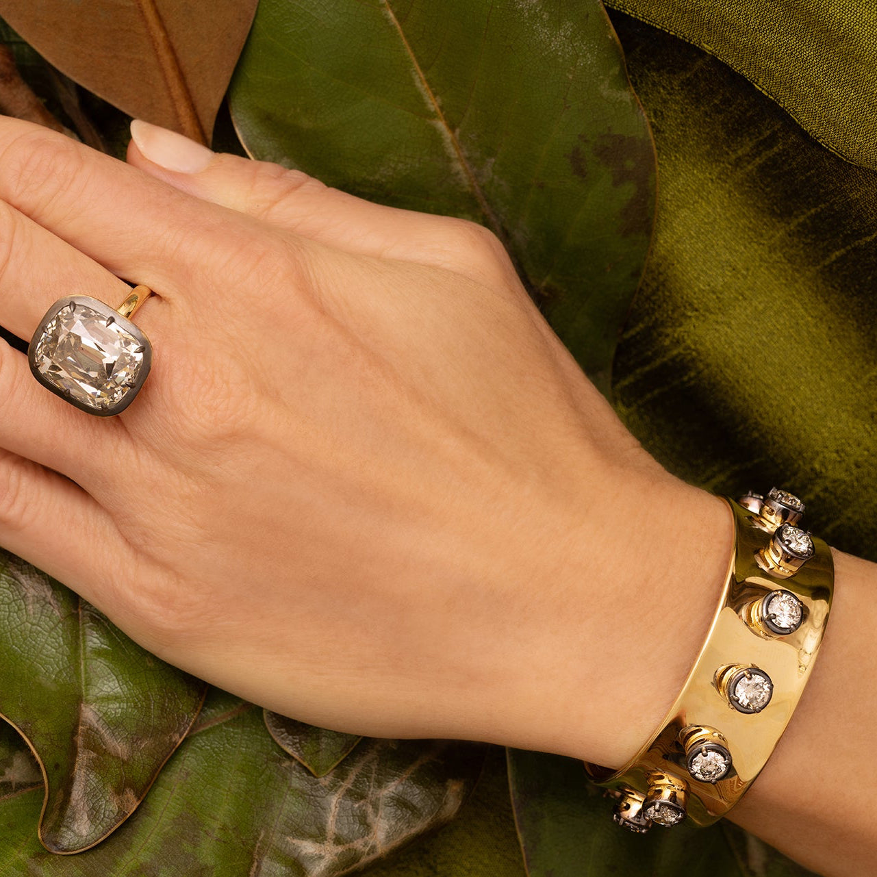 Blackened Diamond Cuff