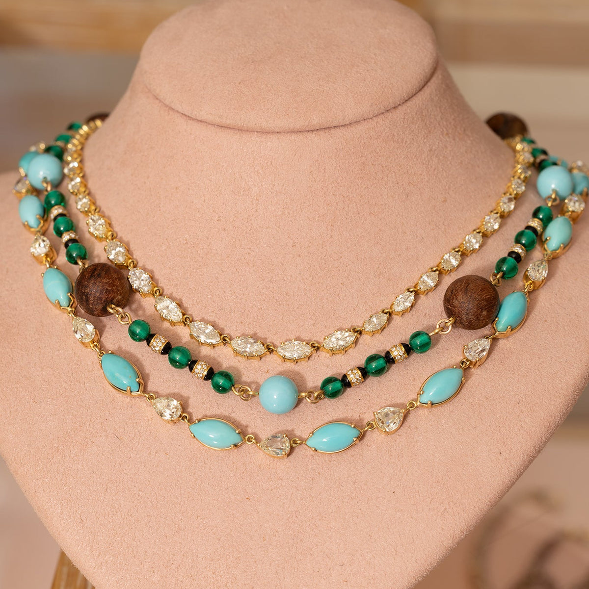 Multi Disco Ball Necklace