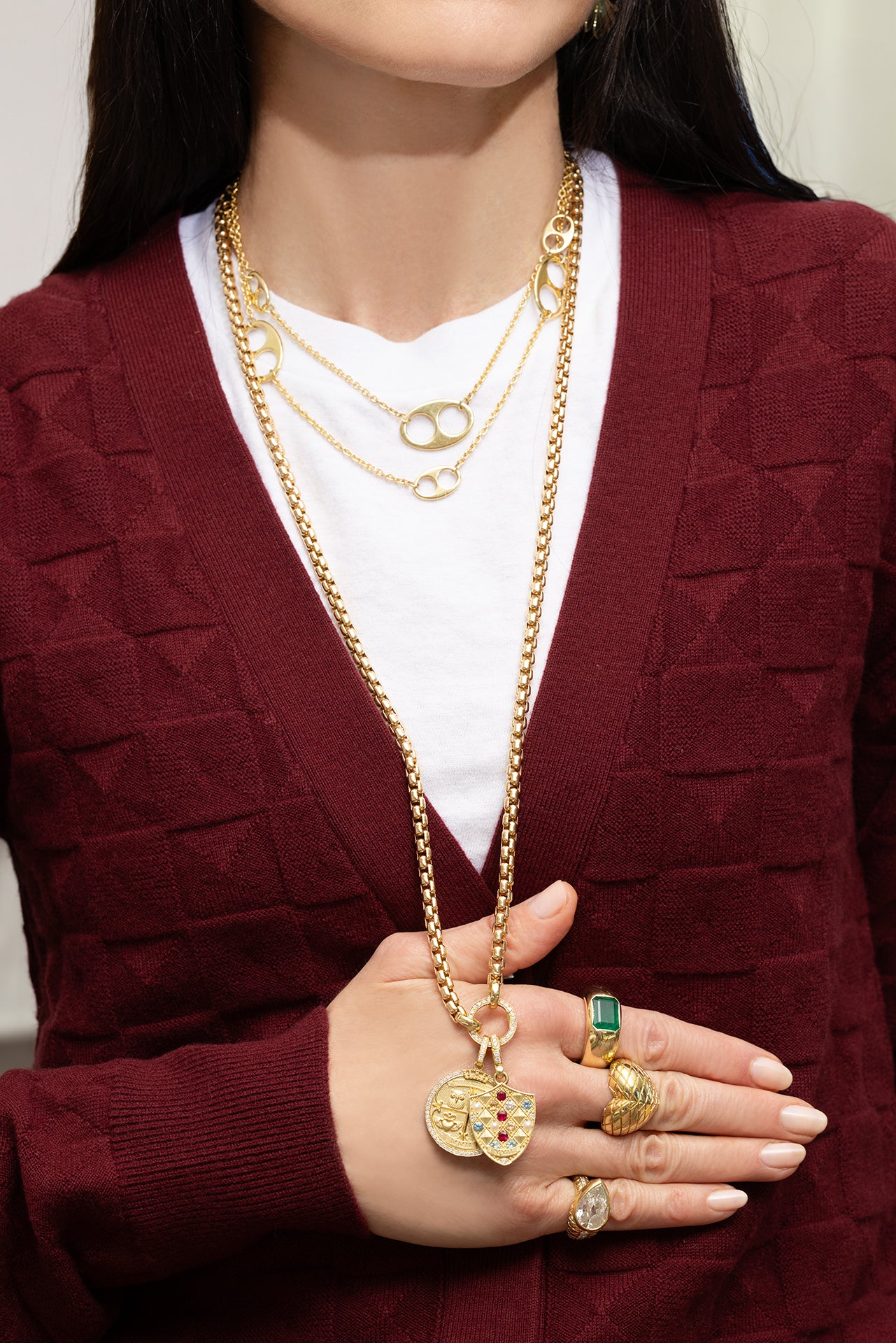 Box Chain with Diamond Clasp