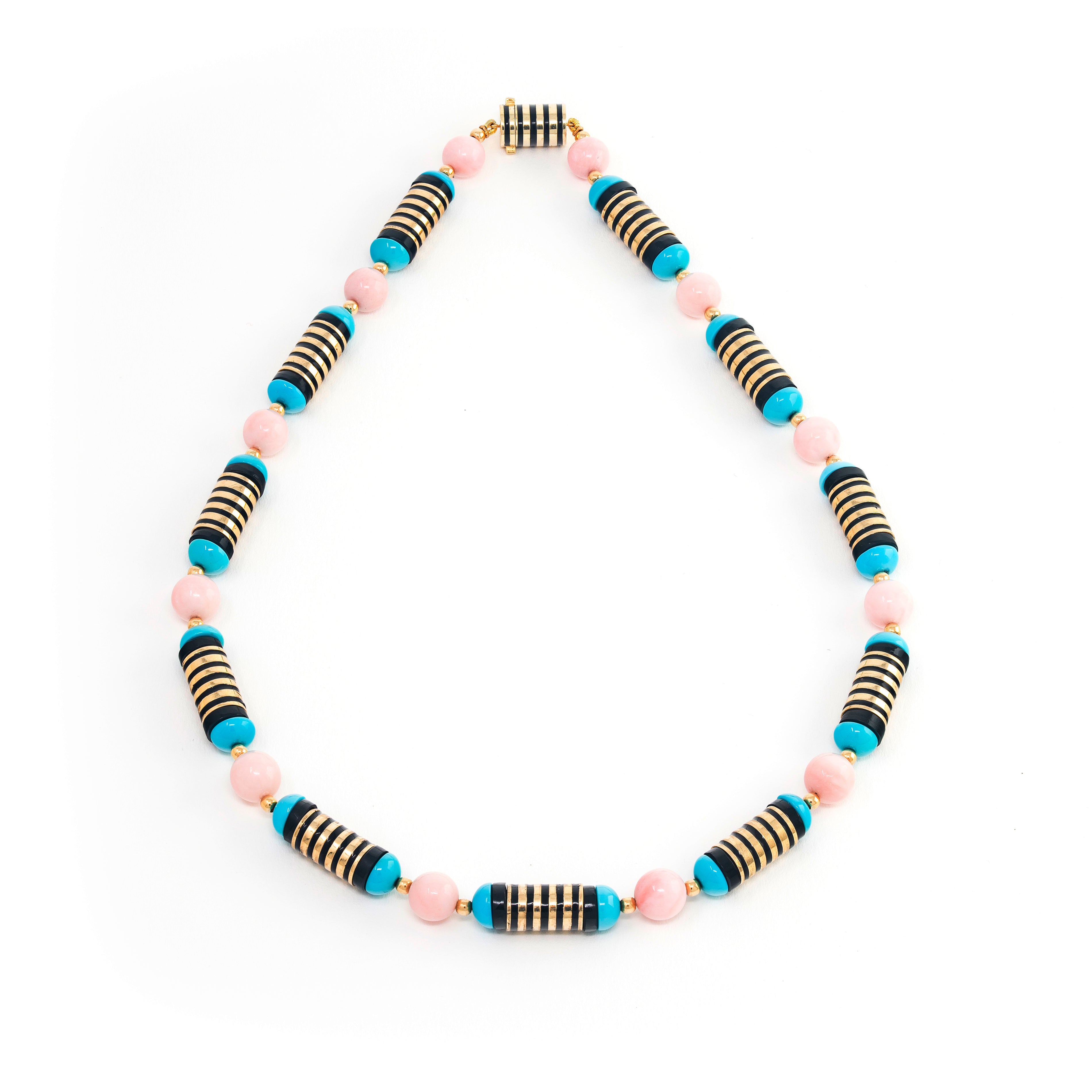 Enamel Multistone Necklace