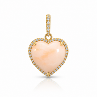 Heart in Diamond Frame Charm