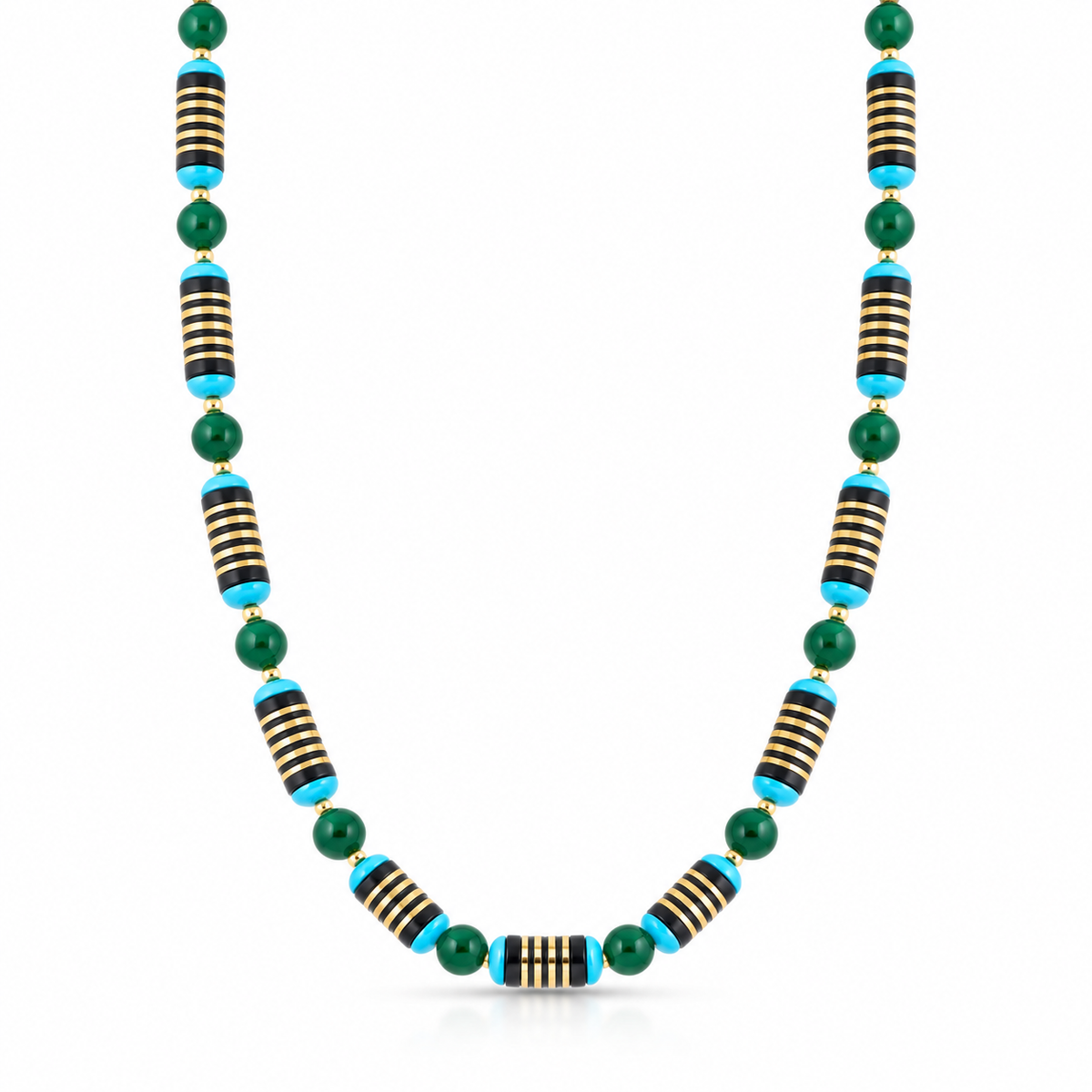 Enamel Multistone Necklace