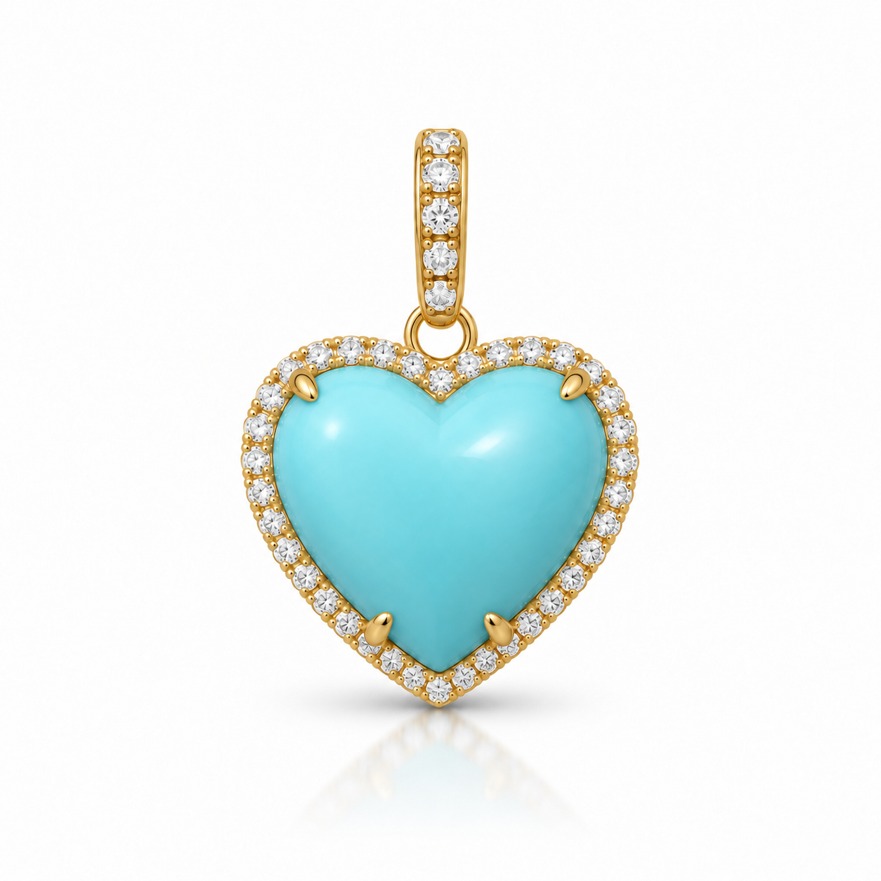 Heart in Diamond Frame Charm
