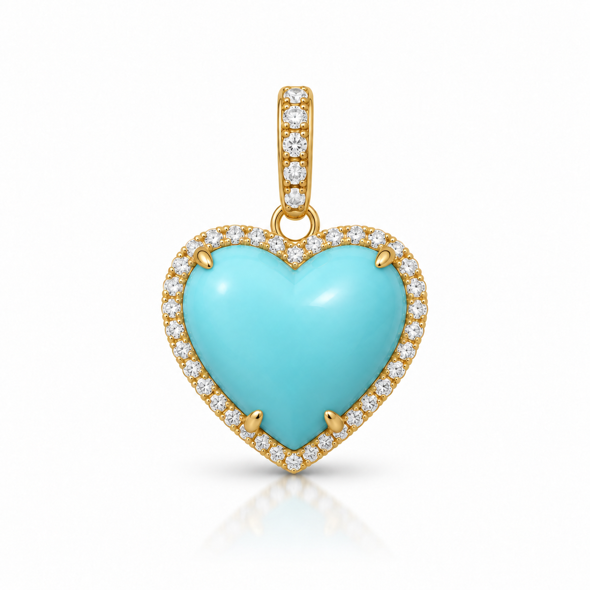 Heart in Diamond Frame Charm