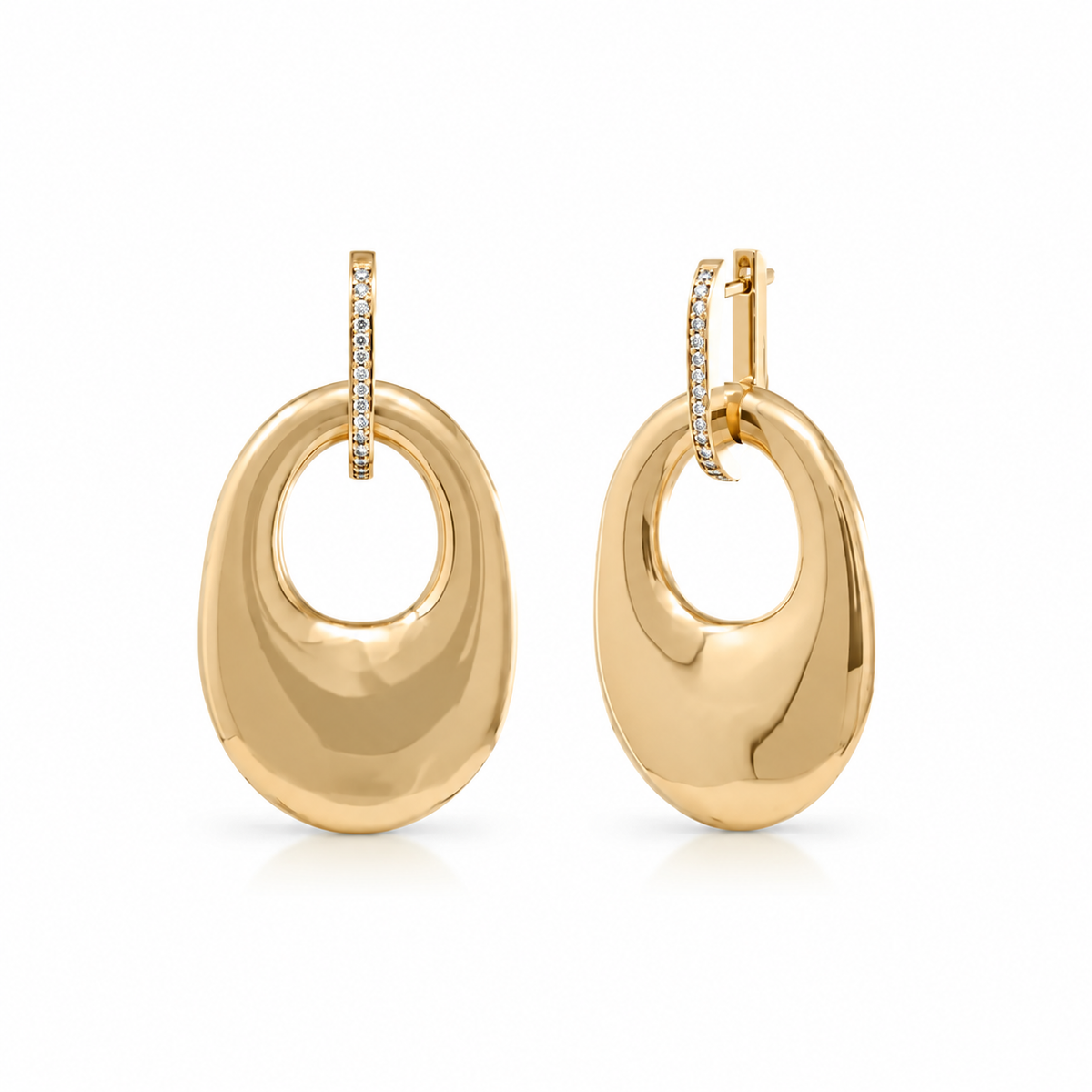 Interchangeable Gold Eclipse Hoops