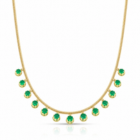 Emerald Fringe Necklace
